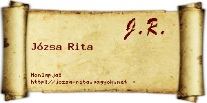 Józsa Rita névjegykártya